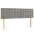 Cama box spring con colchón terciopelo gris claro 140x190