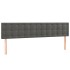 Cama box spring con colchón terciopelo gris oscuro 180x200