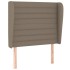 Cama box spring con colchón tela gris taupe 90x200