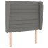 Cama box spring con colchón tela gris oscuro 80x200