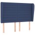 Cama box spring con colchón tela azul 140x190