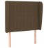 Cama box spring con colchón tela marrón oscuro 100x200