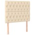 Cama box spring con colchón tela color crema 100x200