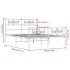 Estructura cama metal con cabecero y estribo blanco 135x190