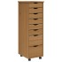 Cajonera con ruedas MOSS madera maciza pino marrón