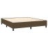 Cama box spring con colchón tela marrón oscuro 160x200