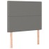 Cama box spring con colchón tela gris oscuro 100x200