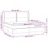 Cama box spring con colchón tela color crema 200x200