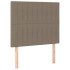 Cama box spring con colchón tela gris taupe 90x190
