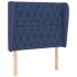 Cama box spring con colchón tela azul 90x200