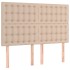 Cama box spring con colchón cuero sintético capuchino