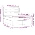 Cama box spring con colchón cuero sintético capuchino