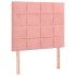 Cama box spring con colchón terciopelo rosa 80x200