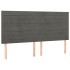Cama box spring con colchón terciopelo gris oscuro 200x200
