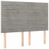 Cama box spring con colchón terciopelo gris claro 140x200
