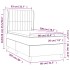 Cama box spring con colchón terciopelo azul oscuro 80x200