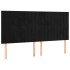 Cama box spring con colchón terciopelo negro 160x200