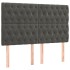 Cama box spring con colchón terciopelo gris oscuro 140x190