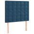 Cama box spring con colchón terciopelo azul oscuro 100x200