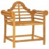 Silla de jardín madera maciza de teca 88x60x92