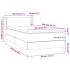 Cama box spring con colchón tela gris taupe 80x200