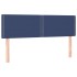 Cama box spring con colchón tela azul 140x190