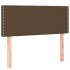 Cama box spring con colchón tela marrón oscuro 100x200