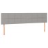 Cama box spring con colchón tela gris claro 180x200