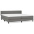Cama box spring con colchón tela gris oscuro 200x200