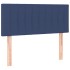 Cama box spring con colchón tela azul 90x200