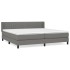 Cama box spring con colchón tela gris oscuro 200x200