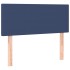 Cama box spring con colchón tela azul 80x200