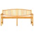 Banco de jardín madera maciza de teca 179,5x60x90