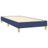 Cama box spring con colchón tela azul 80x200