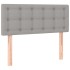 Cama box spring con colchón tela gris claro 100x200