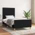 Estructura de cama sin colchón tela negro 90x190