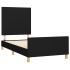 Estructura de cama sin colchón tela negro 90x190