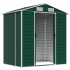 Cobertizo de jardín acero galvanizado verde 191x130x198