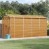 Caseta de jardín acero galvanizado marrón claro 191x385x198
