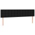 Cama box spring con colchón tela negro 180x200