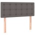 Cama box spring con colchón cuero sintético gris 80x200