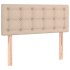Cama box spring con colchón cuero sintético capuchino