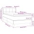 Cama box spring con colchón terciopelo verde oscuro 90x190