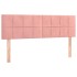 Cama box spring con colchón terciopelo rosa 140x190