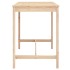 Mesa de jardín madera maciza de pino 121x82,5x110