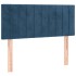 Cama box spring con colchón terciopelo azul oscuro 90x200