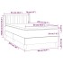 Cama box spring con colchón terciopelo azul oscuro 90x200