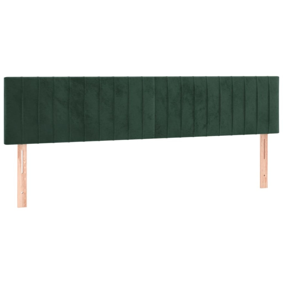 Cama box spring con colchón terciopelo verde oscuro 180x200