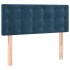 Cama box spring con colchón terciopelo azul oscuro 100x200