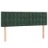 Cama box spring con colchón terciopelo verde oscuro 140x190